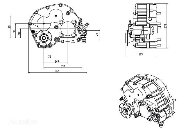 Optima G60, 85 OPS122 PTO for Mercedes-Benz Atego lastebil