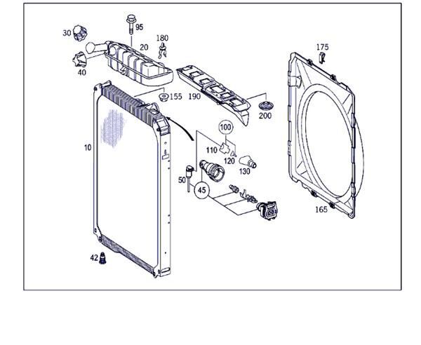 Radiador Mercedes-Benz Axor  2 - Ejes  Serie / BM 944 1843  4X2  A 940 500 07 03 radiator motorkjøling for Mercedes-Benz Axor 2 - Ejes Serie / BM 944 1843 4X2 OM 457 LA [12,0 Ltr. - 315 kW R6 Diesel (OM 457 LA)] trekkvogn