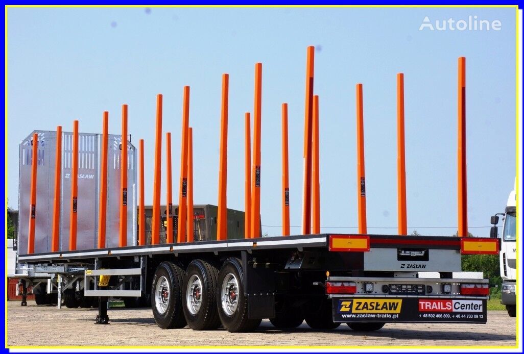 ny ZASLAW TRAILIS 13.60 m - HolzAuflieger mit Boden fur 20 Rungen - SOFORT !! tømmer semi-trailer