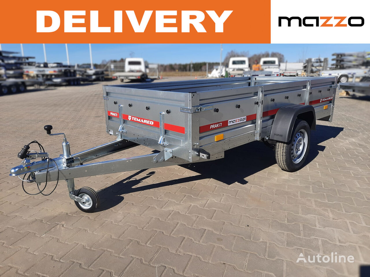 ny 230x125x40cm Light trailer+ schock absorbers gvw 750kg varehenger